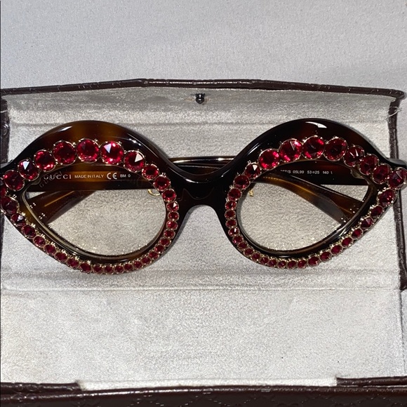 Gucci Red Crystal Eyeglasses - Picture 10 of 10